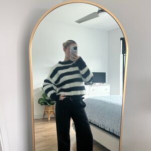 A New Day Black and White Fuzzy Sweater